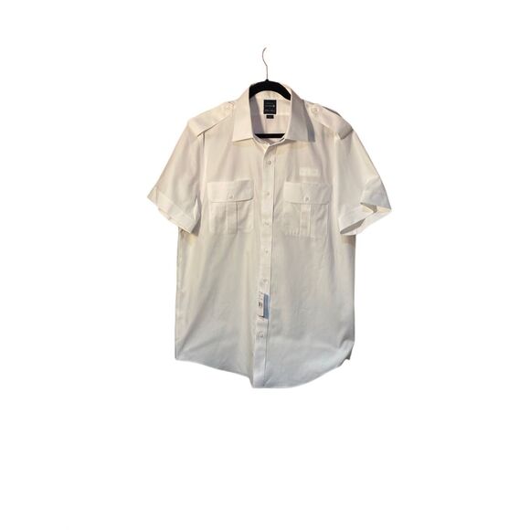 NWT Brooks brothers men’s united pilot uniform button up shirt, size 17 - Picture 1 of 6